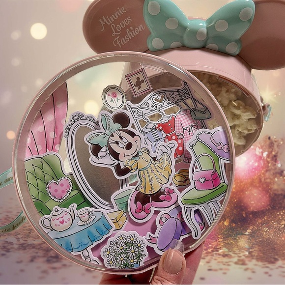 TDR ➡️ Popcorn Bucket! 🩵 Minnie Mouse Loves Fashion Limited Japan Exclusive - Picture 5 of 11